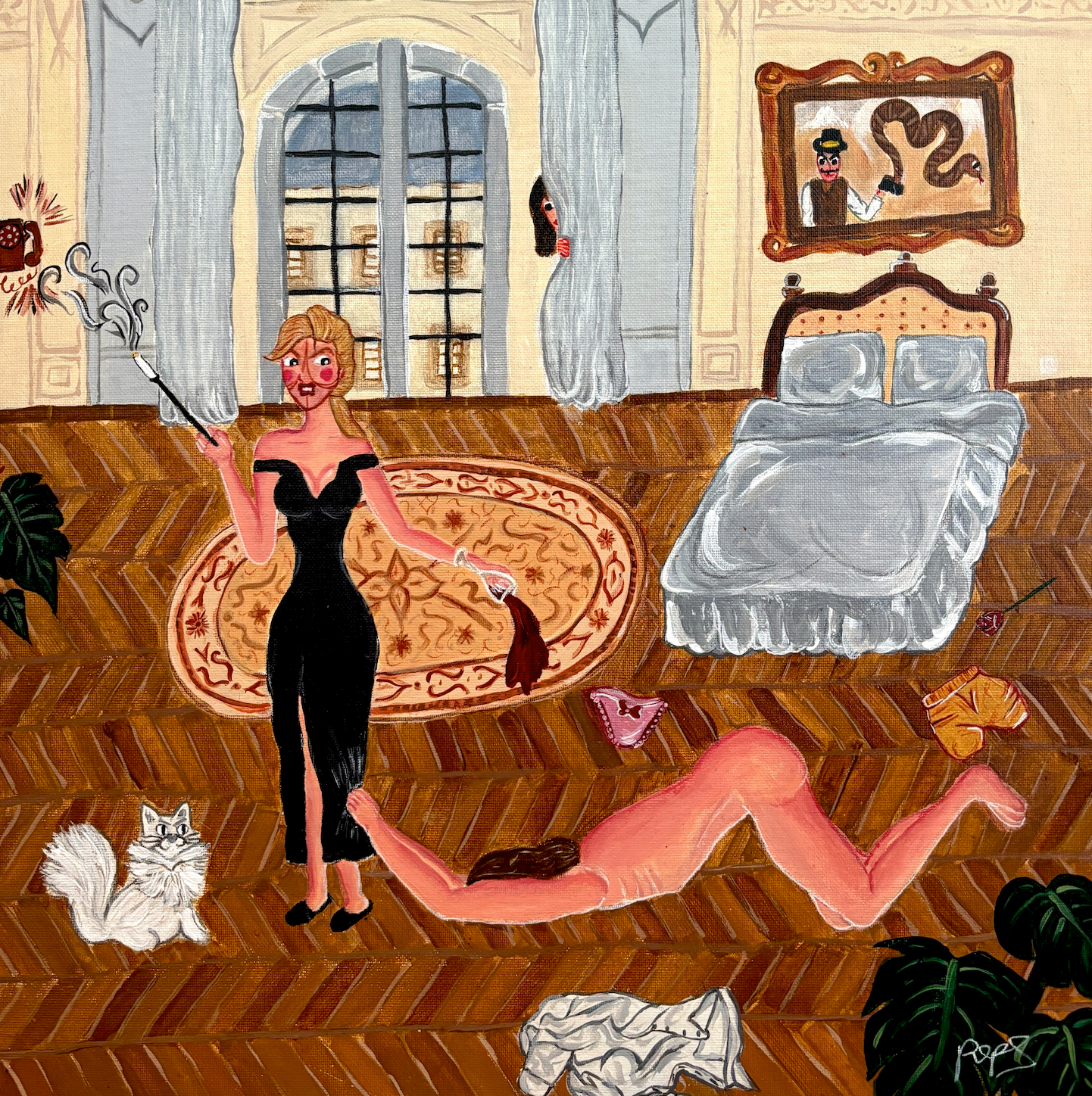 "You’re cheating on me under my husband’s roof" print